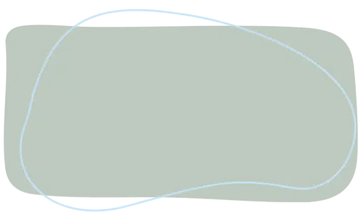 Green Blob with blue outline Green Blob with blue outline