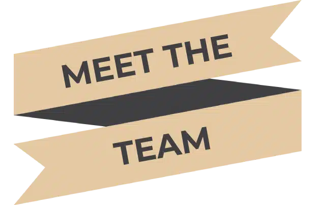 Meet the team dark badge Meet the team dark badge